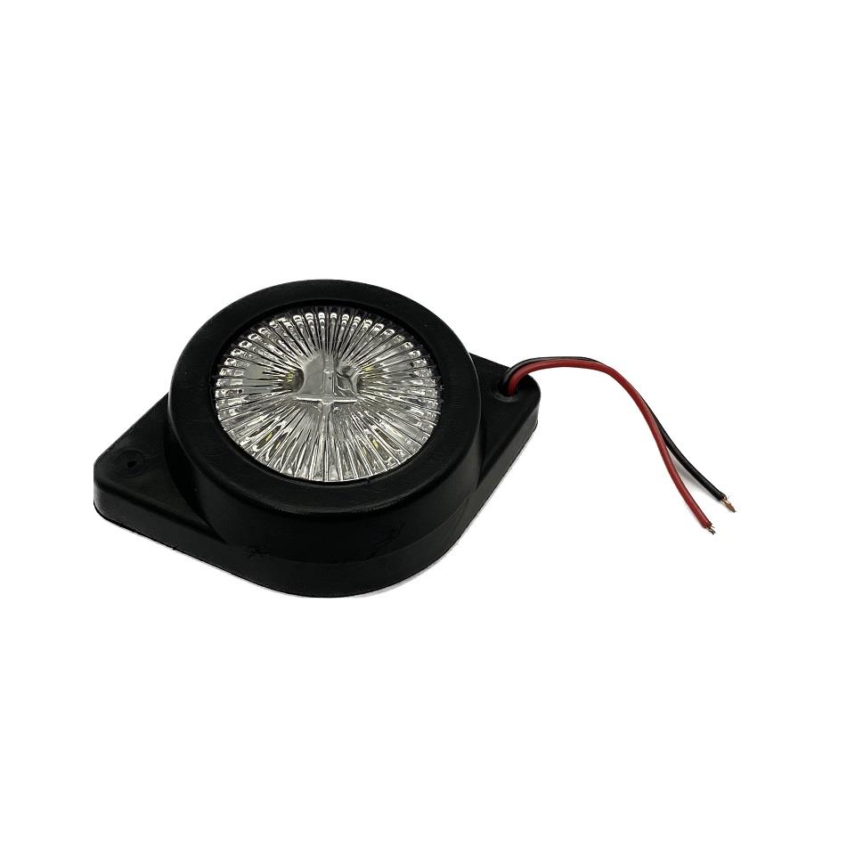 12V-24V PARK LAMBASI YUVARLAK KAUÇUK BEYAZ (4 LEDLİ) (62 MM)