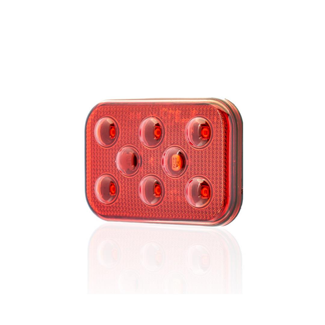 SANEL 12V İKAZ LAMBASI 6-LEDLİ YAPIŞKANLI 3M BANTLI SU GEÇİRMEZ KIRMIZI (60*40 MM)