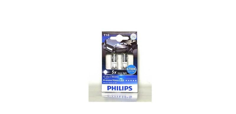 PHILIPS 12V DİPSİZ AMPUL T10 TEK LEDLİ 6700K 5X (2 AD) (12 YIL OMUR)