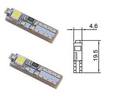TESLA 12V DİPSİZ AMPUL 3 LEDLİ T5 BEYAZ (2 AD)