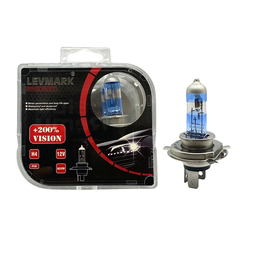 12V H4 AMPUL 60/55W +%200 FAZLA IŞIK (2 AD)