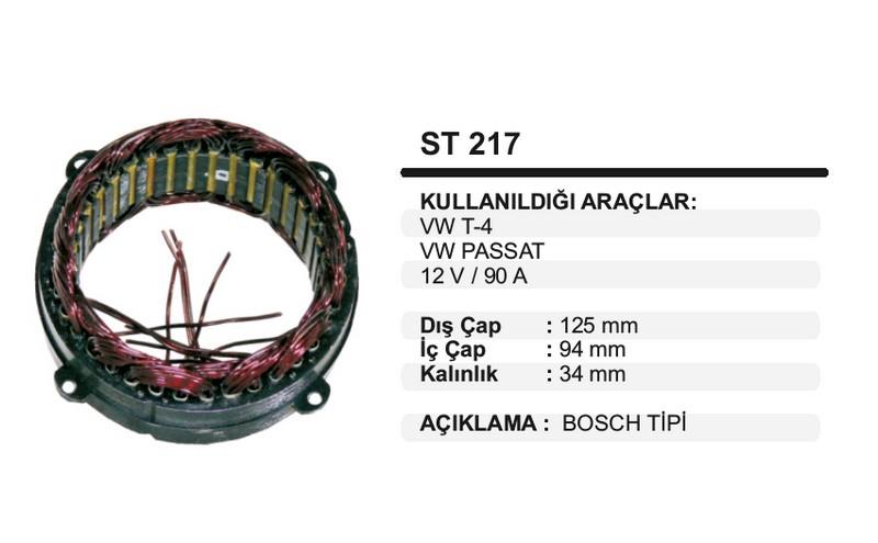 12V ALTERNATÖR STATÖR BOSCH TİPİ 90 A (6 UÇLU-KULAKLI) (UZUN KABLO) MERCEDES-VW