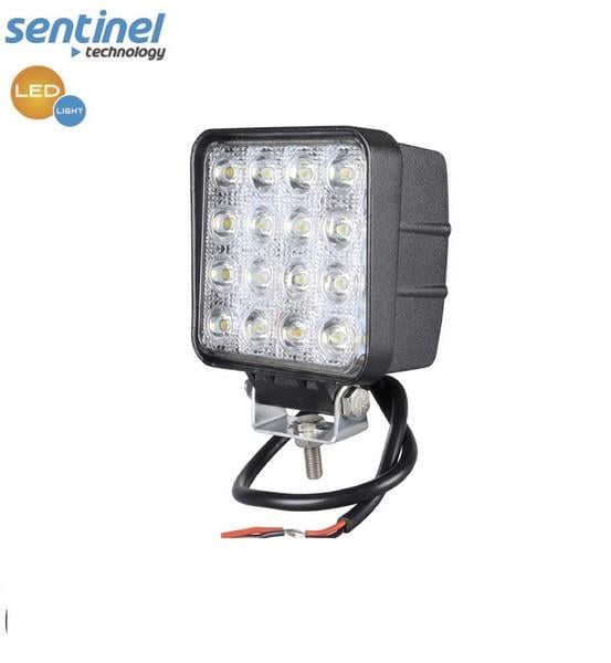 10V-30V ÇALIŞMA LAMBASI (16 X 3W POWER LEDLİ) KARE (108*108)