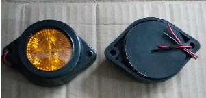 24V SİNYAL LAMBASI YUVARLAK KAUÇUK SARI (4 LEDLİ) (62 MM)