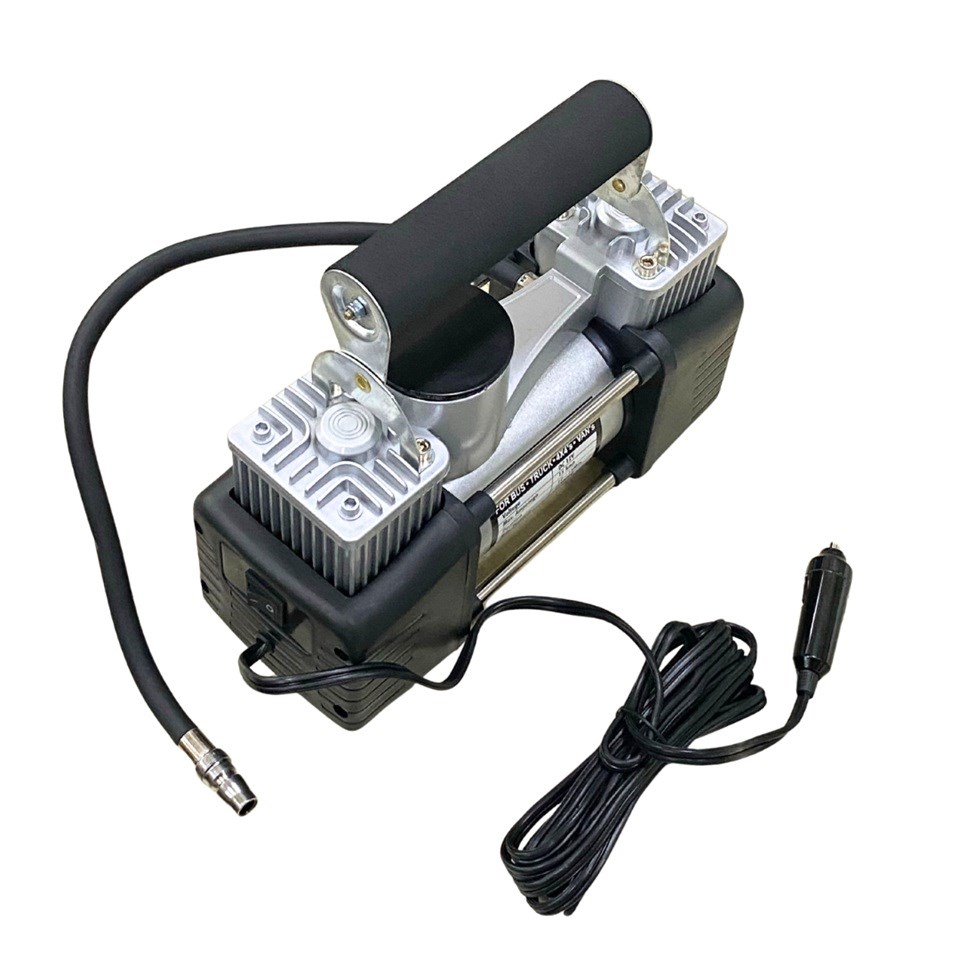12V LASTİK ŞİŞİRME HAVA KOMPRESÖRÜ METAL ÇİFT PİSTONLU 150 psi (TAMİR KİTLİ)