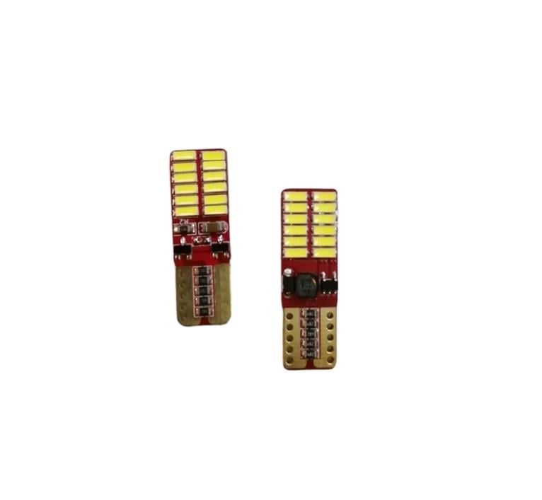 12V-24V DİPSİZ AMPUL T10 24 LEDLİ BEYAZ CANBUS (2 AD)