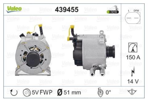 VALEO 12V ALTERNATÖR DİNAMO 150 A (L-DFM) (SU SOĞUTMALI) MERCEDES A SERİSİ/VANEO