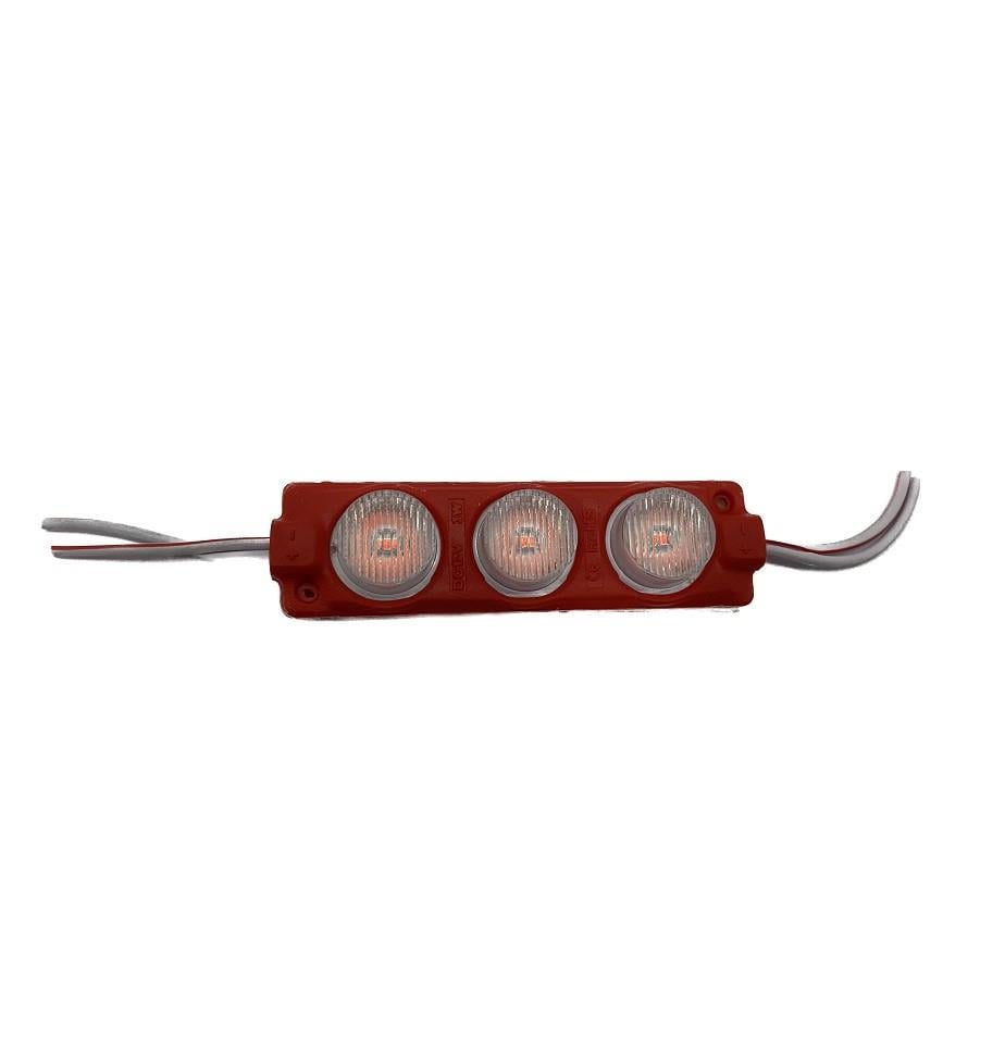 12V PARMAK LED LAMBA YUVARLAK 3W KIRMIZI (74*20 MM) (1 AD)
