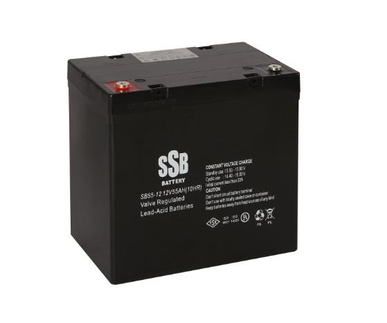 SSB 12V 55 AH JEL AKÜ (226*135*210) (YÜKSEK) (SİYAH) TSE'Lİ