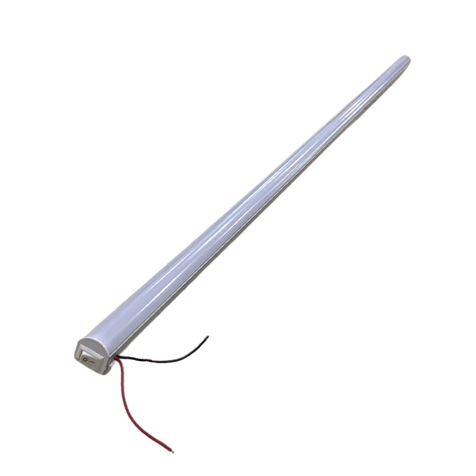 12V FLORESAN TAVAN LAMBASI LEDLİ ANAHTARLI MAVİ (BUZLU CAM) (94 CM)