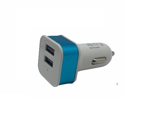 12V-24V TELEFON ŞARJ CİHAZI 2.1 A/1 A (ÇAKMAK GİRİŞLİ) (2 X USB GİRİŞLİ) MAVİ