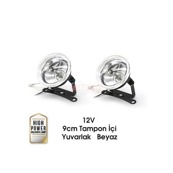 SİS LAMBASI YUVARLAK BEYAZ (H3 AMPULLÜ) (90 MM) (2 AD)