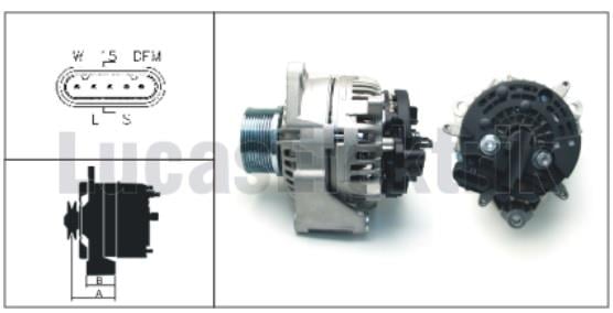 LUCAS 24V ALTERNATÖR DİNAMO BOSCH TİPİ 80 A (5 FİŞ SOKETLİ)(W-L-15-S-DFM) MERCEDES AXOR/VARIO/ACTROS
