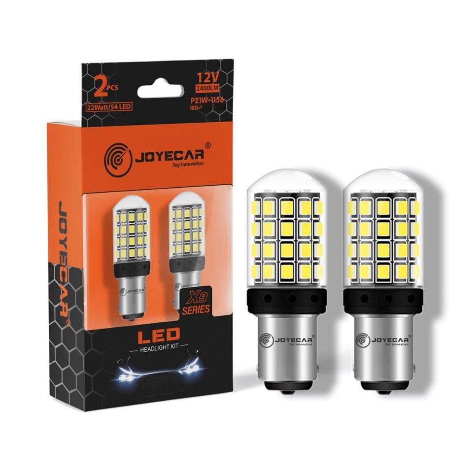 JOYECAR 12V 93 AMPUL 54 LEDLİ SARI DÜZ TIRNAK (2 AD)