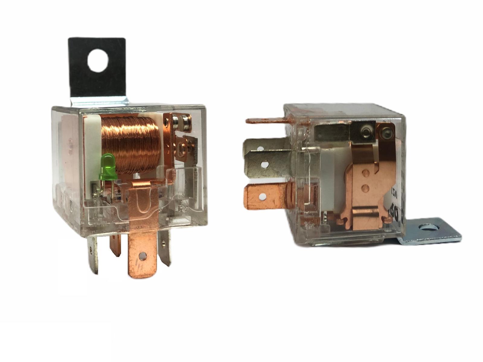 12V RÖLE 4 UÇLU 80 A LEDLİ ŞEFFAF (TEK ÇIKIŞ-ÇİFT PLATİN) (30-85-86-87)