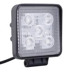 10V-80V ÇALIŞMA LAMBASI KARE (5 X 3W POWER LEDLİ) (110*128 MM)