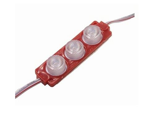 12V PARMAK LAMBA (CAMLI) 3-LEDLİ KIRMIZI (74*20 MM)