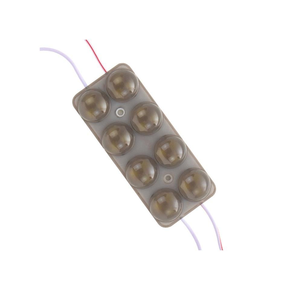 12V MODUL LAMBA 8-LEDLİ BEYAZ (CAMLI) (100*47 MM)