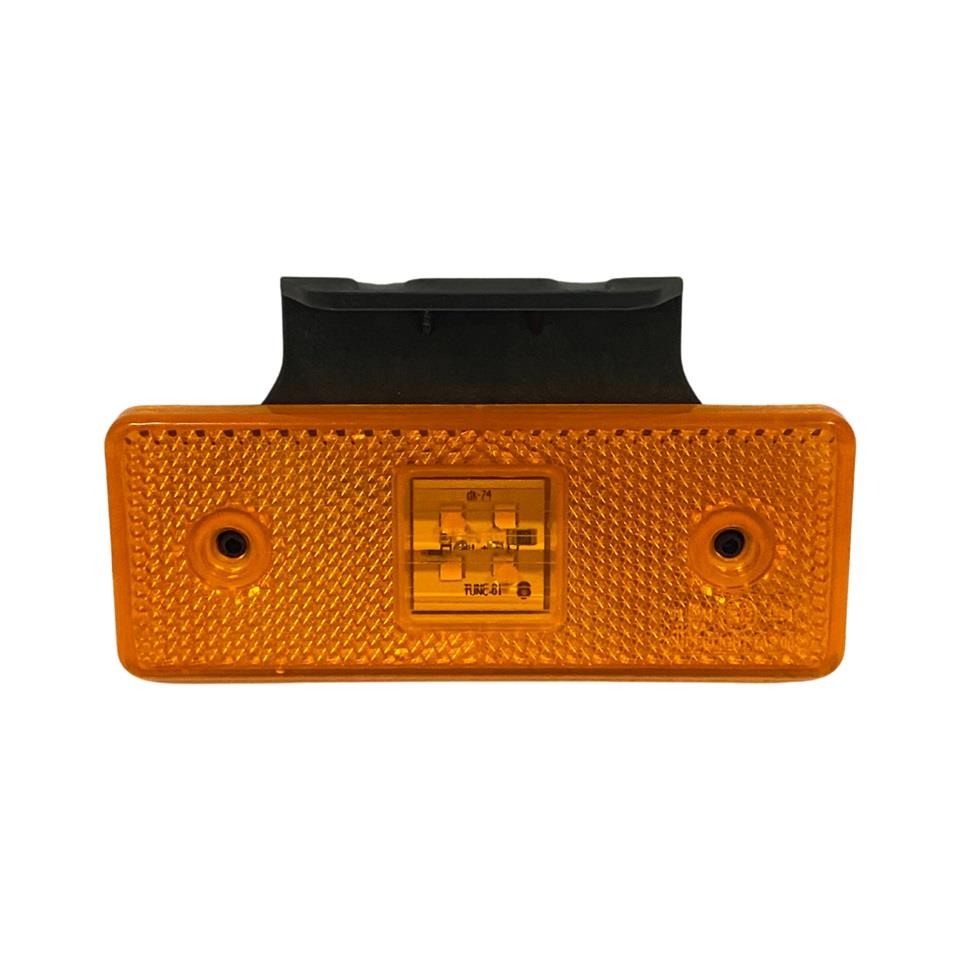 24V YAN SİNYAL LAMBASI DORSE SİDE MARKER SARI (4 LEDLİ) (110*42 MM)