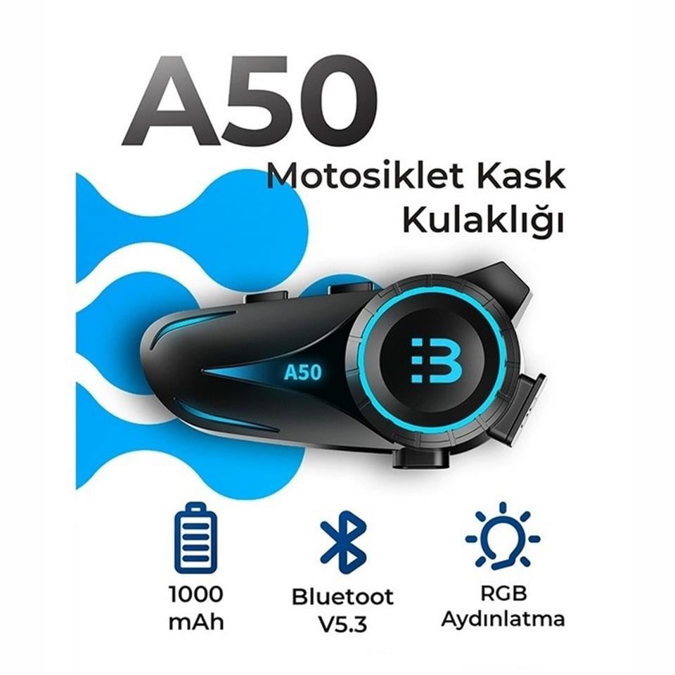 MOTOSIKLET KASK BLUETOOTH KULAKLIK (INTERCOM) SU GEÇİRMEZ