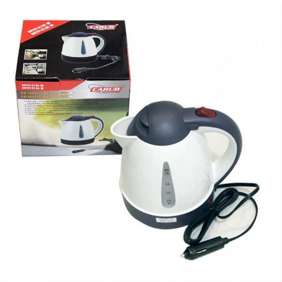 12V SU ISITICI (KETTLE) (TERMOSTATLI) (ÇAY-KAHVE MAKİNASI) (ÇAKMAK FİŞLİ) 1 LT