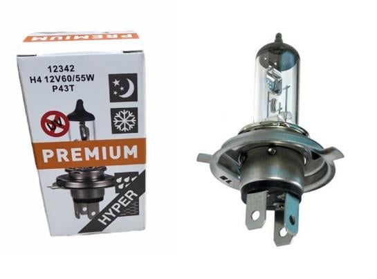 PREMIUM 12V H4 AMPUL 60/55W 43T STANDART