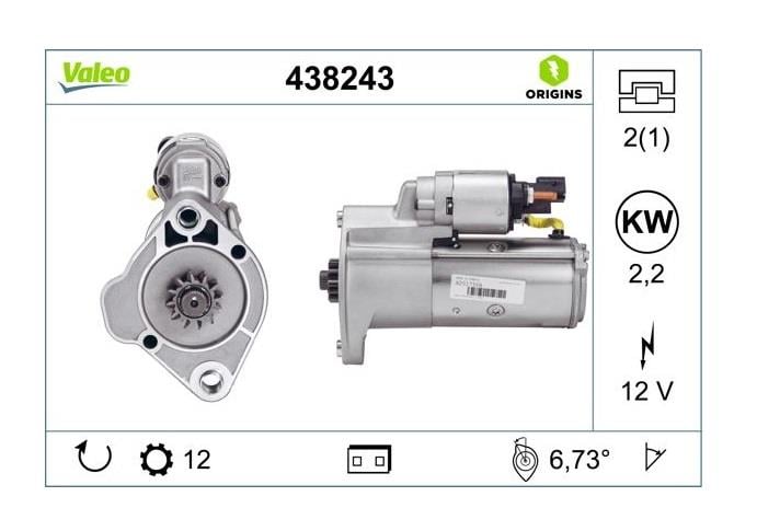 VALEO 12V MARŞ MOTORU 12 DİŞ 2.2 KW VW AMAROK/CRAFTER 2.0 TDI 2010 >