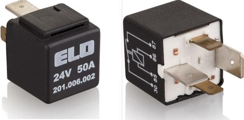 24V RÖLE 4 UÇLU 50 A (70 A TİPİ) (2 UÇ KÜÇÜK / 2 UÇ BÜYÜK) (6.3 MM / 9.5 MM) (30-85-86-87)