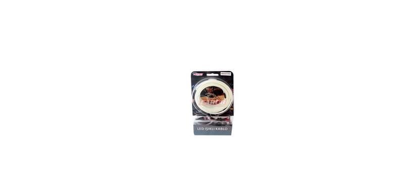12V NEON IŞIKLI KABLO BEYAZ TEK RÖLELİ (2 MT)