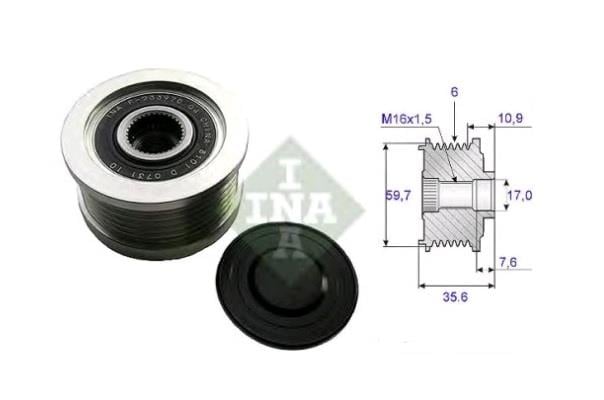INA ALTERNATÖR KASNAK RULMANLI 6-KANAL HYUNDAI ELANTRA/SONATA-KIA SPORTAGE