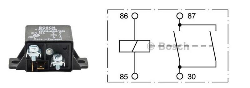 BOSCH 24V RÖLE 4 UÇLU 50 A (BÜYÜK TİP)