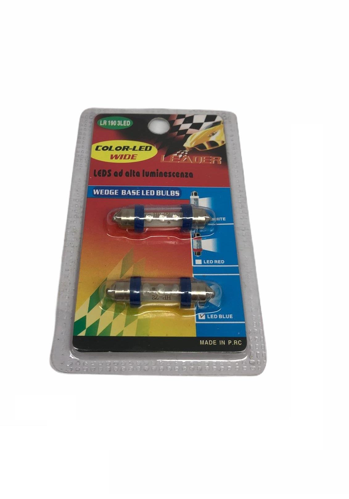 12V SOFİT AMPUL 3 LEDLİ MAVİ ( 39 MM) (2 AD)