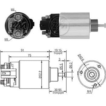 12V MARŞ OTOMATİĞİ (3 DELİK-SOKETLİ-SOL) HYUNDAI ACCENT ERA/STAREX GRAND-KIA BONGO