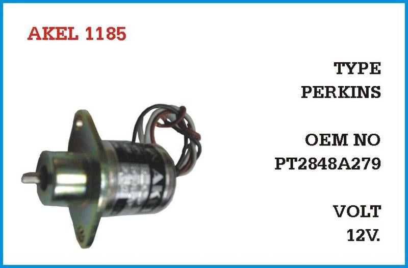 12V STOP SELENOİDİ (DÜZ KULAKLI) (KÜÇÜK TİP) (DÜZ MİL)