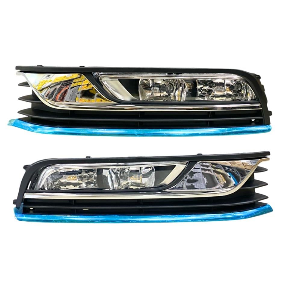 SİS LAMBASI SETİ (VİRAJ AYDINLATMALI) (KROM ÇERÇEVELİ) VW PASSAT B7 2010-2014