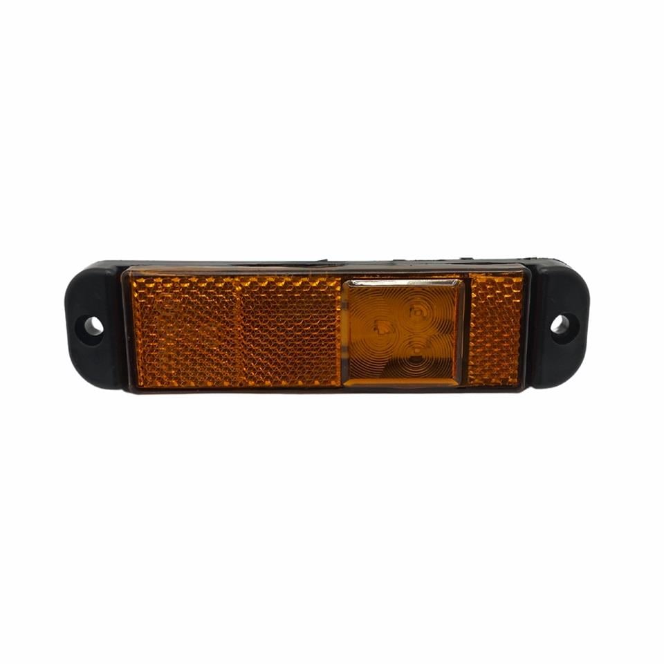 12V-24V YAN SİNYAL LAMBASI (SİDE MARKER) LEDLİ SARI KRONE TİP DORSE (130*32 MM)
