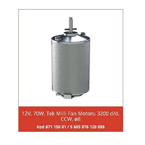 KORMAS 12V KLİMA FAN MOTORU (UZUN GÖVDE)