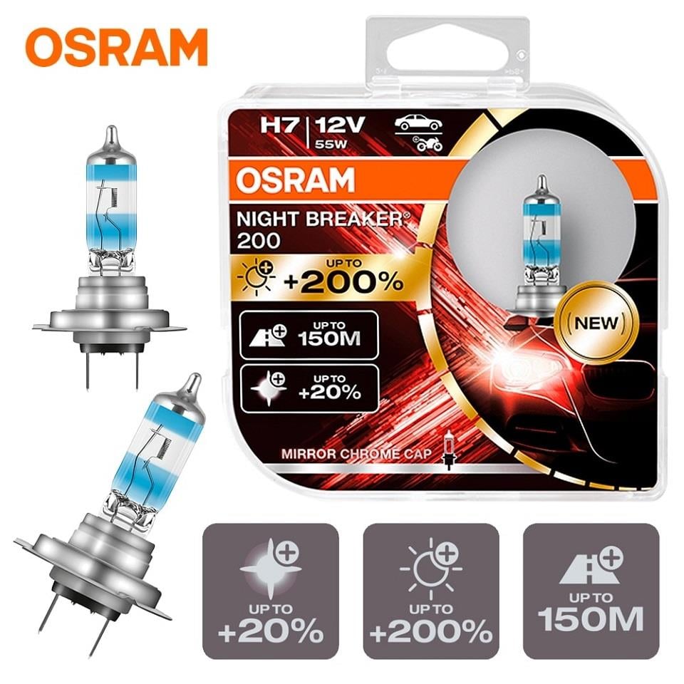 OSRAM 12V H7 AMPUL 55W +%200 FAZLA IŞIK NIGHT BREAKER (2 AD)