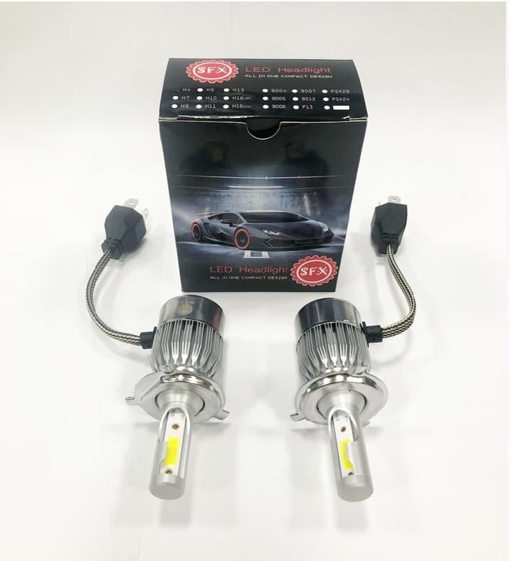 9V-32V H4 LED XENON FAR AMPUL SETİ 6000K 6000 LÜMEN (COB LED)