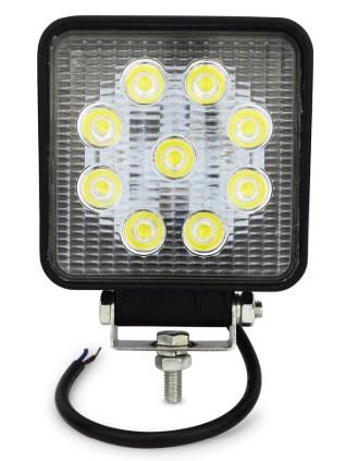 10V-60V ÇALIŞMA LAMBASI (9 X 3W POWER LEDLİ) KARE (106*106 MM)