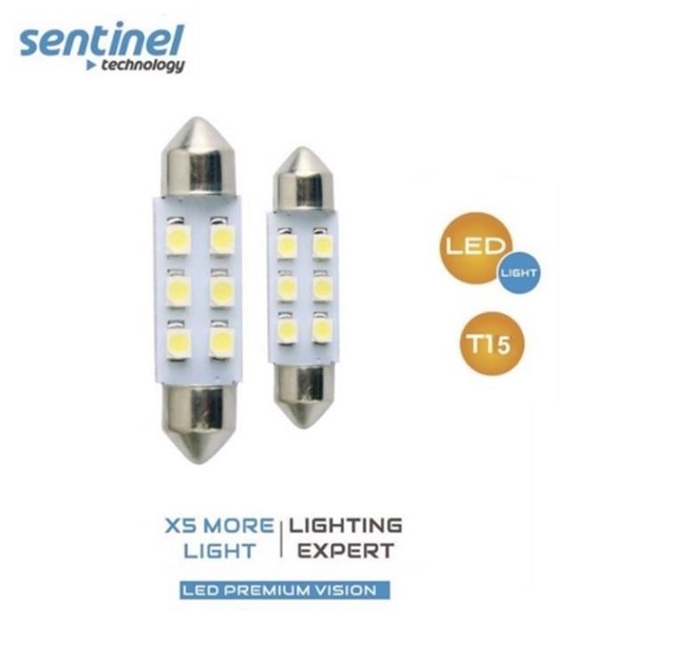 24V SOFİT AMPUL 6 LEDLİ BEYAZ (39 MM) (2 AD)