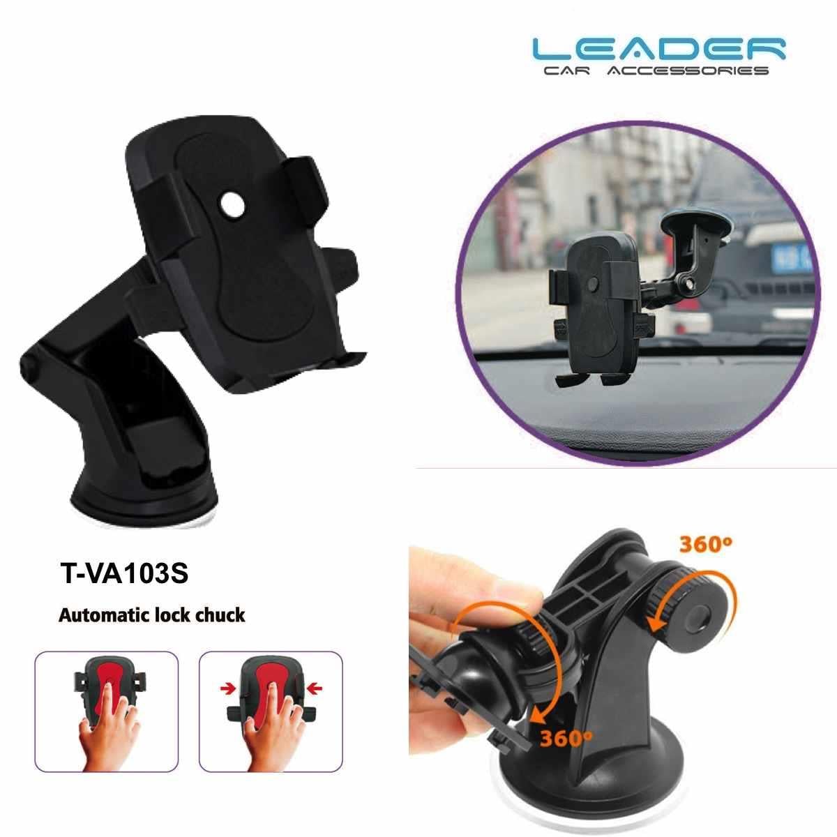 TELEFON TUTUCU CAM (VANTUZLU-SİLİKONLU) SİYAH