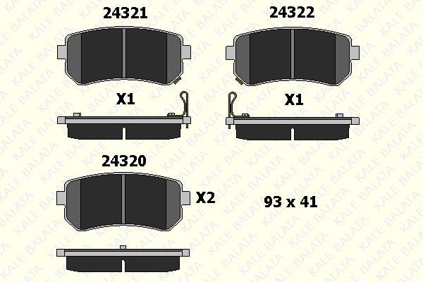 KALE ARKA FREN BALATASI HYUNDAI ACCENT/I20/I30-KIA CEED/CERATO/RIO/SPORTAGE