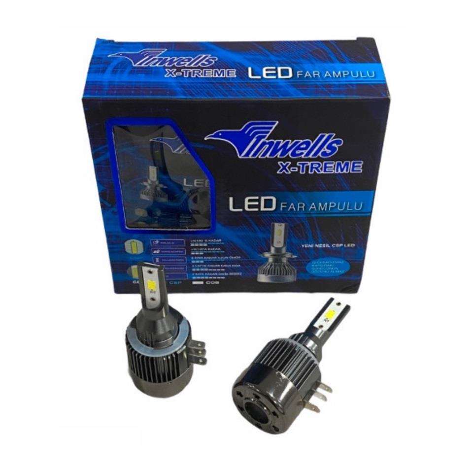 INWELLS 12V-24V H15 CSP LED XENON FAR AMPUL SETİ 6000K 10000 LÜMEN