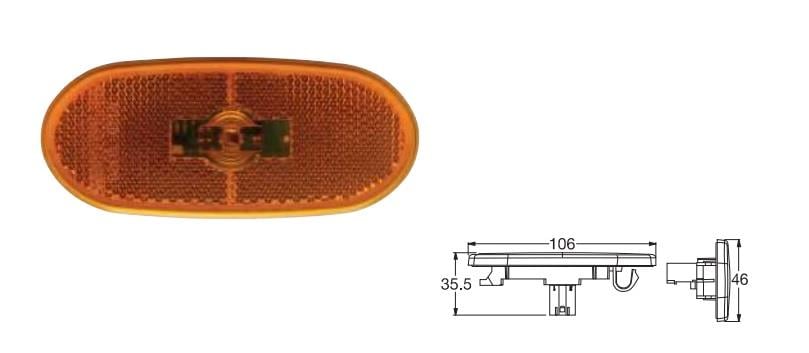 YAN ETEK LAMBASI LEDLİ SARI (SOKETLİ) MERCEDES SPRINTER-WV CRAFTER (105*46 MM)