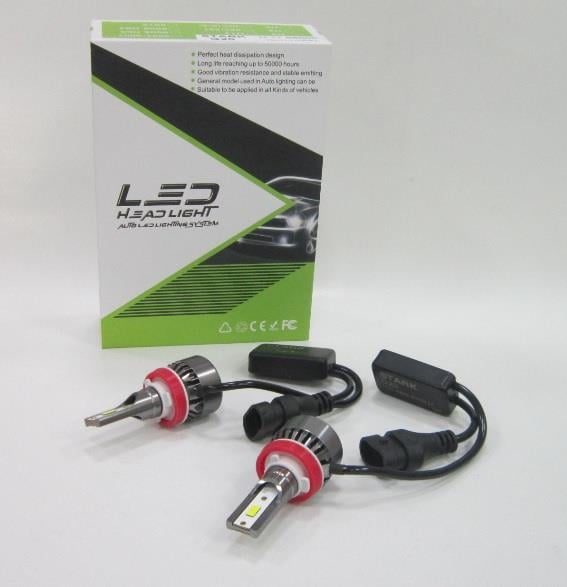 9V-32V H11 LED XENON FAR AMPUL SETİ CAN BUS 6500K 3800 LÜMEN (CSP LED) (FANLI)