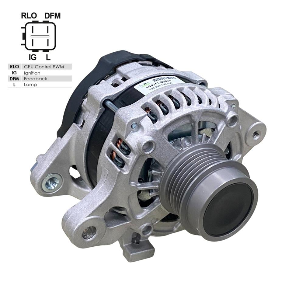 12V ALTERNATÖR DİNAMO 100 A (SOKETLİ 4 FİŞLİ) (RLO-DFM-IG-L) TOYOTA AURIS/AVENSIS/COROLLA/RAV4 III