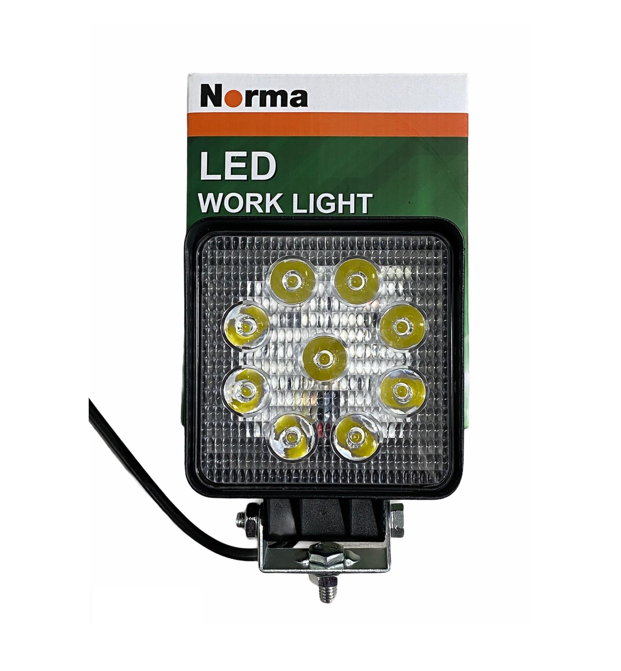 10V-110V ÇALIŞMA LAMBASI KARE (9 X 3W POWER LEDLİ) (KALIN CAM UZUN ÖMÜRLÜ) (108*108 MM) 