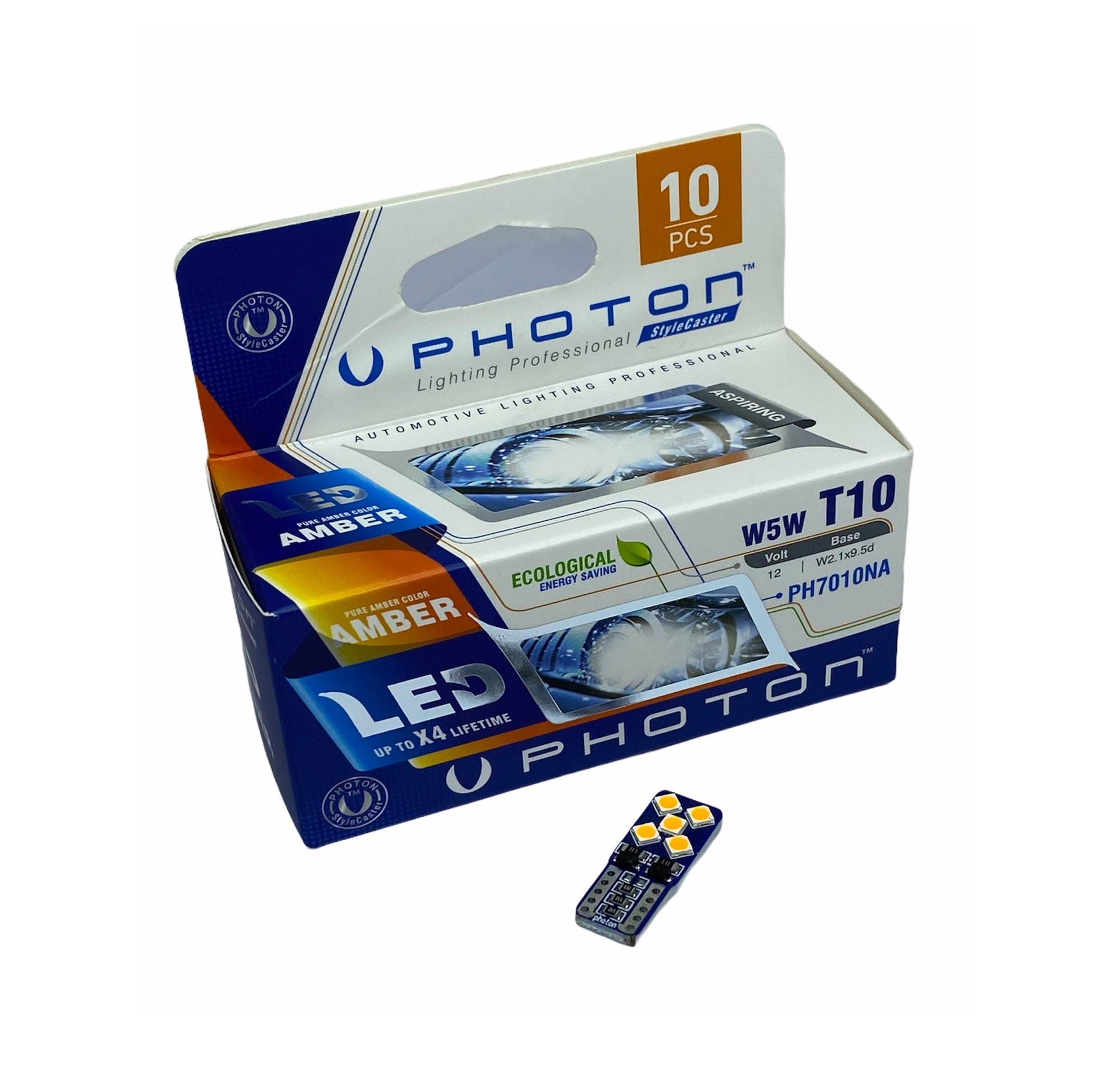 PHOTON 12V DİPSİZ AMPUL T10 10 LEDLİ SARI CANBUS (1 AD)