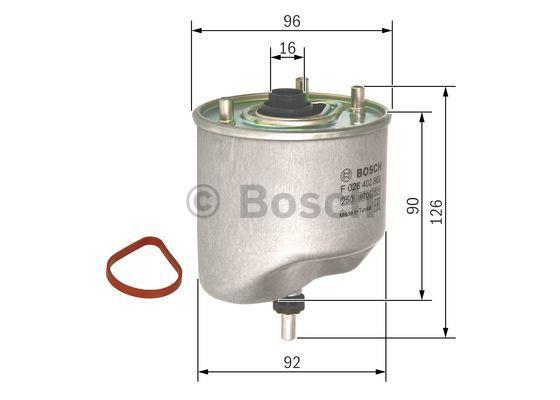 BOSCH YAKIT FİLTRESİ CITROEN BERLINGO/C3/C4/C5-PEUGEOT 2008/207/307/4008/5008/508/PARTNER